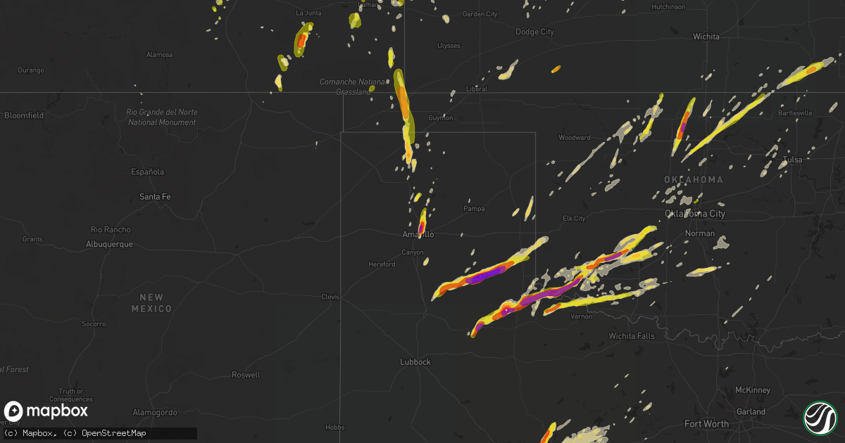 Hail map on May 10, 2017