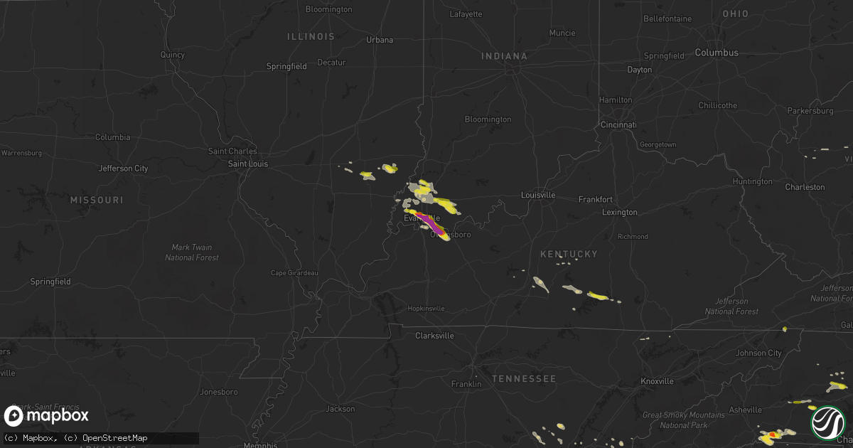 Hail map on May 10, 2018