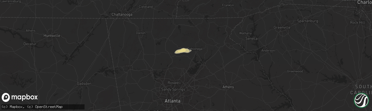 Hail map in Dawsonville, GA on May 10, 2019