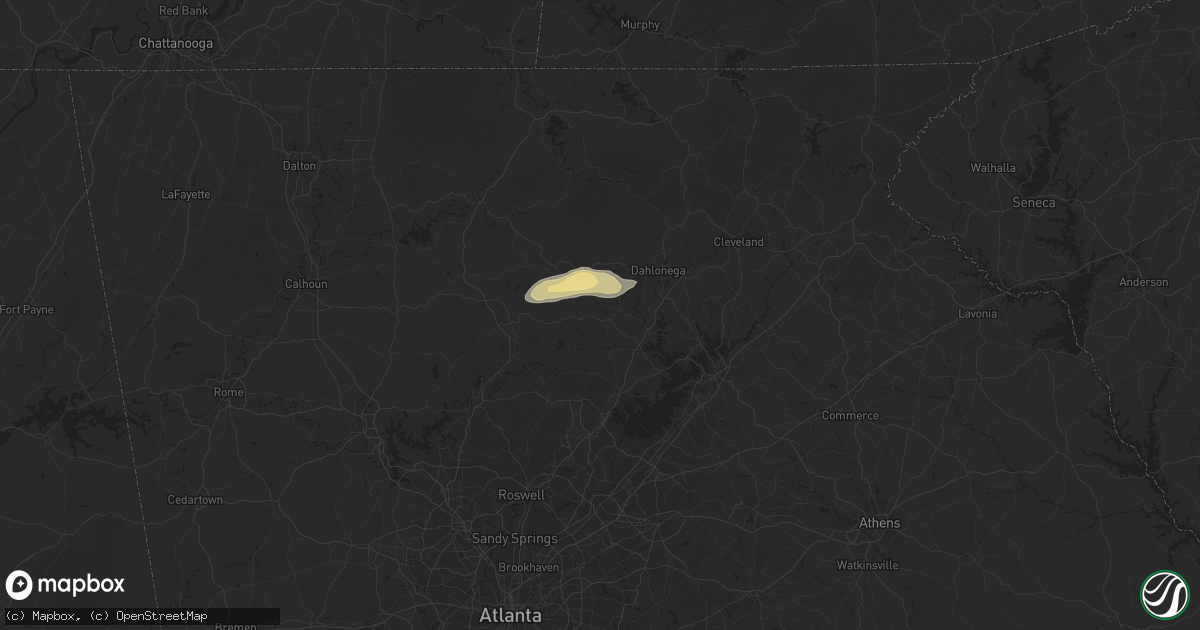 Hail map in Dawsonville, GA on May 10, 2019