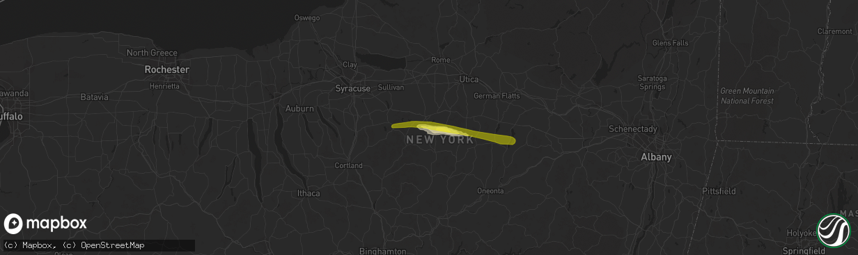 Hail map in Hamilton, NY on May 10, 2019