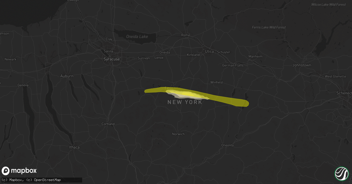 Hail map in Hamilton, NY on May 10, 2019