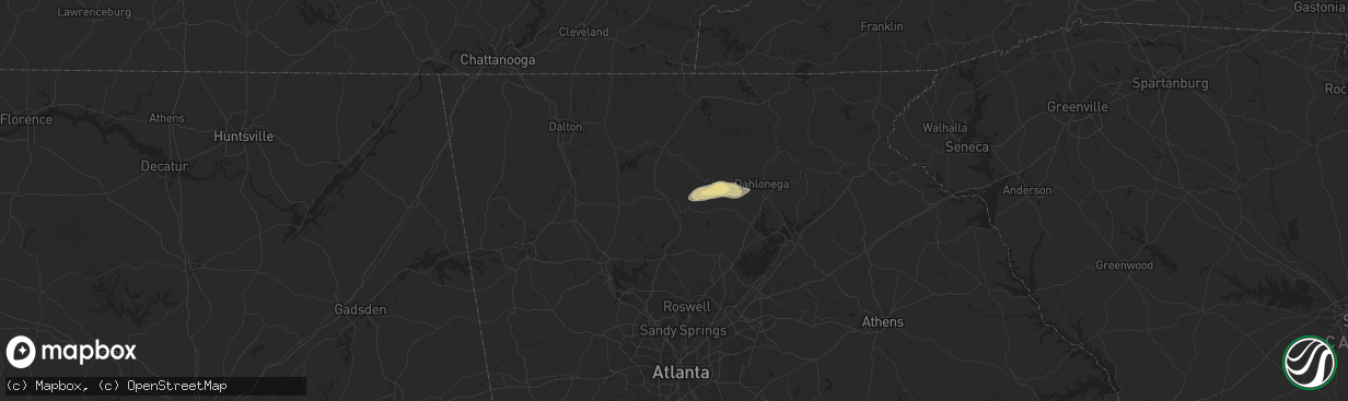 Hail map in Jasper, GA on May 10, 2019