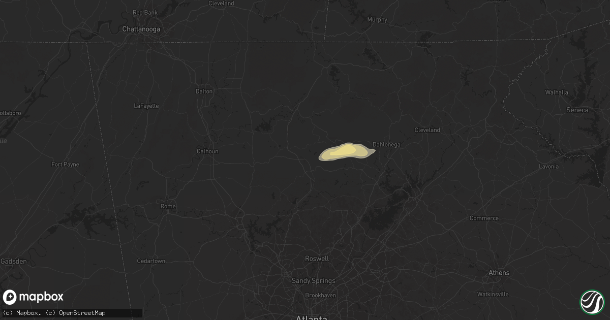 Hail map in Jasper, GA on May 10, 2019
