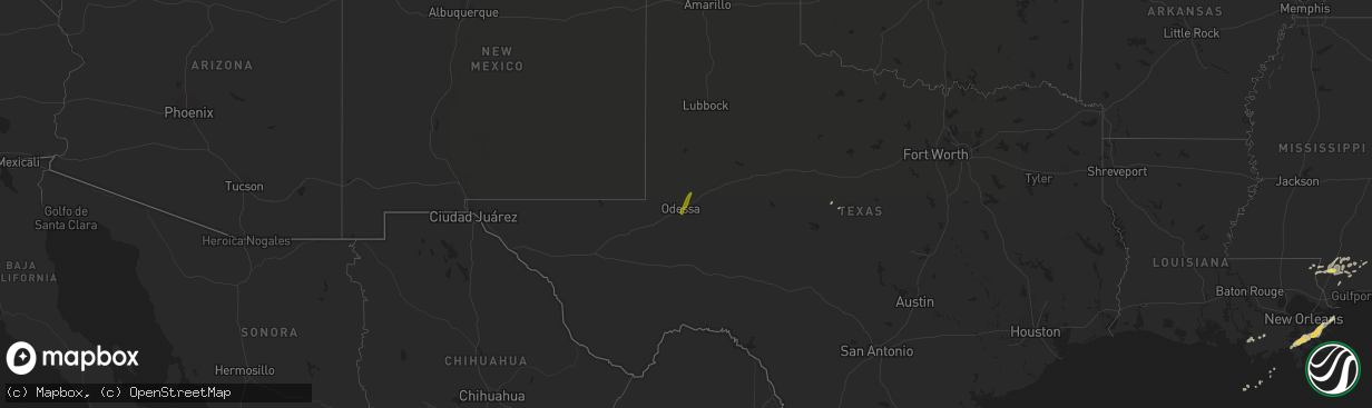 Hail map on May 10, 2019