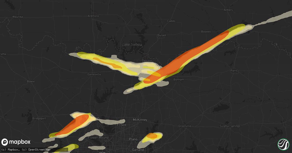 Hail map in Sherman, TX on May 10, 2021