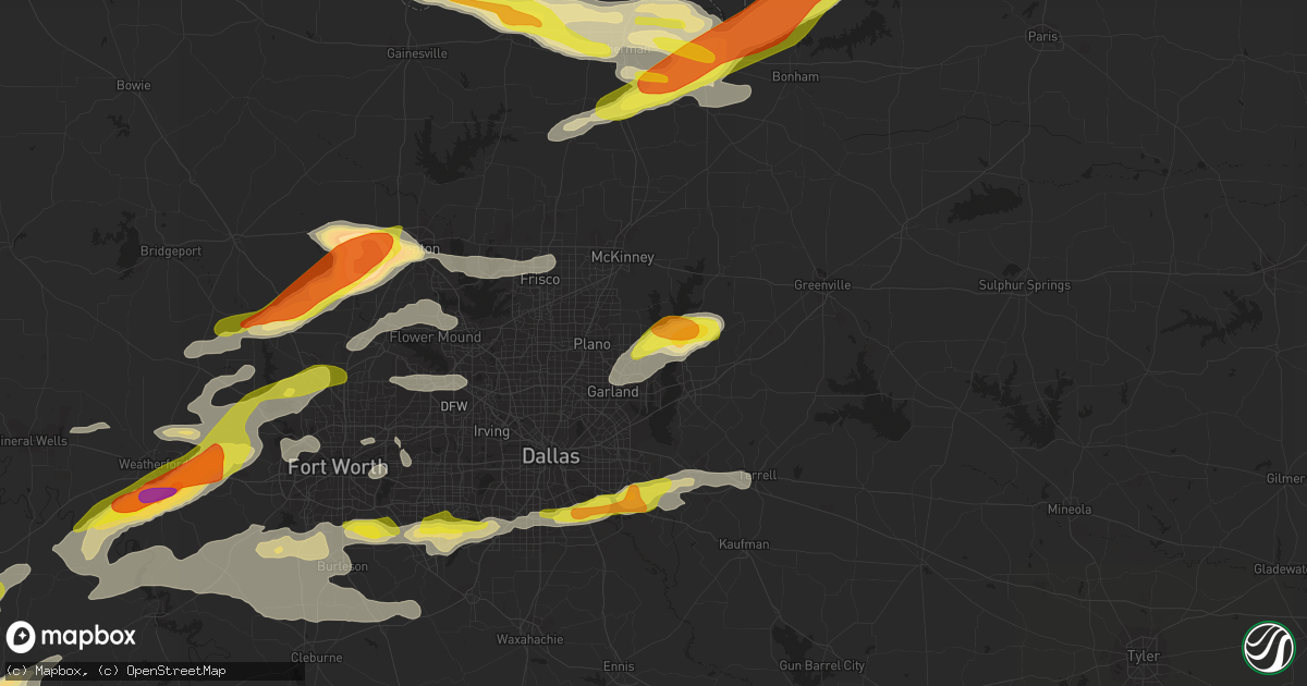 Hail map in Wylie, TX on May 10, 2021