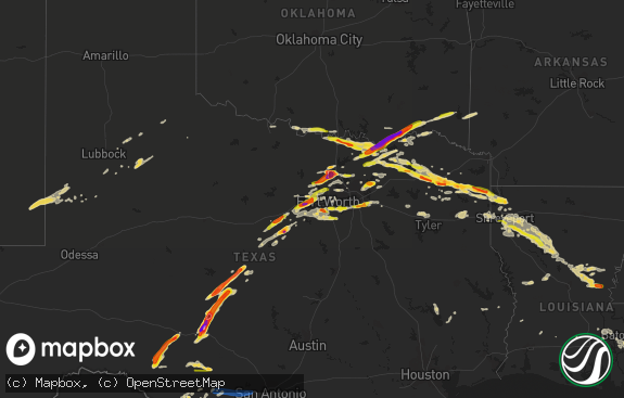 Hail map preview on 05-10-2021