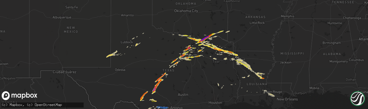 Hail map on May 10, 2021