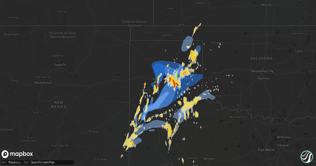 Hail map on May 10, 2022