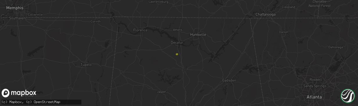 Hail map in Hartselle, AL on May 10, 2023