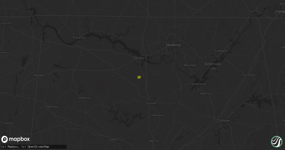 Hail map in Hartselle, AL on May 10, 2023