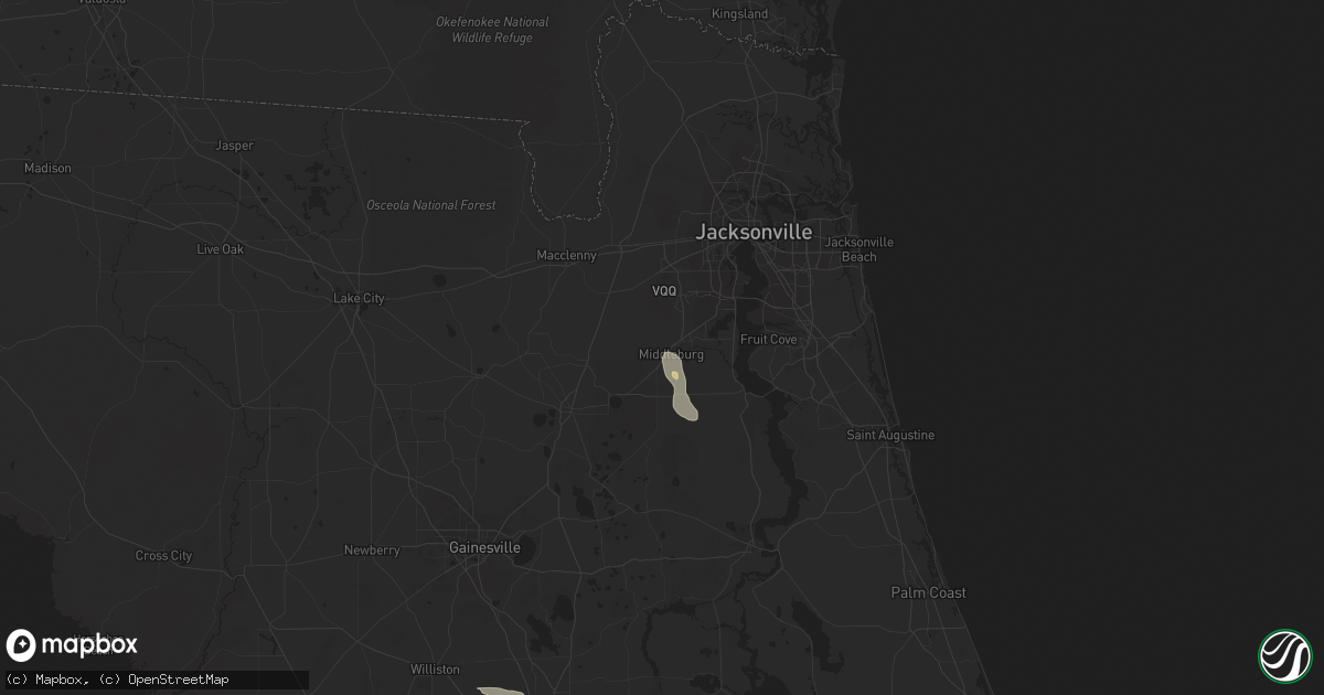 Hail map in Middleburg, FL on May 10, 2023