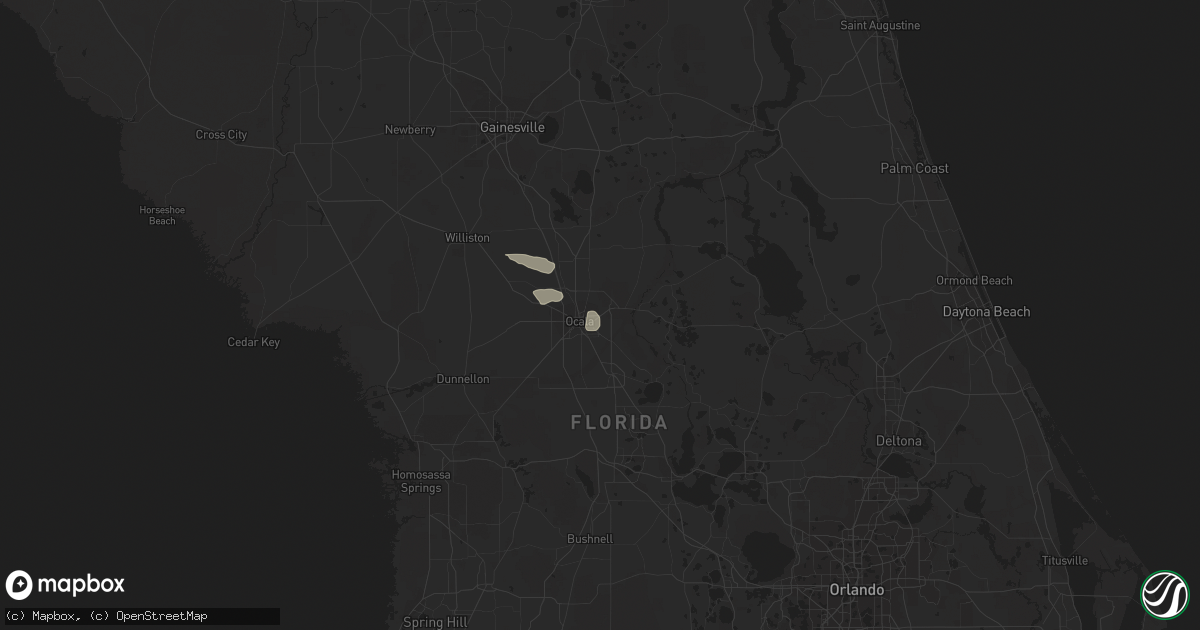 Hail map in Ocala, FL on May 10, 2023