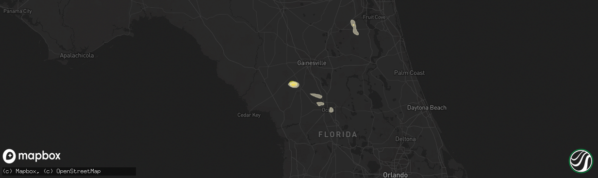 Hail map in Williston, FL on May 10, 2023