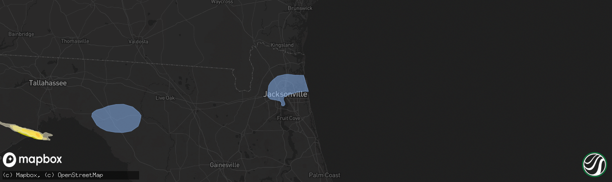 Hail map in Atlantic Beach, FL on May 10, 2024