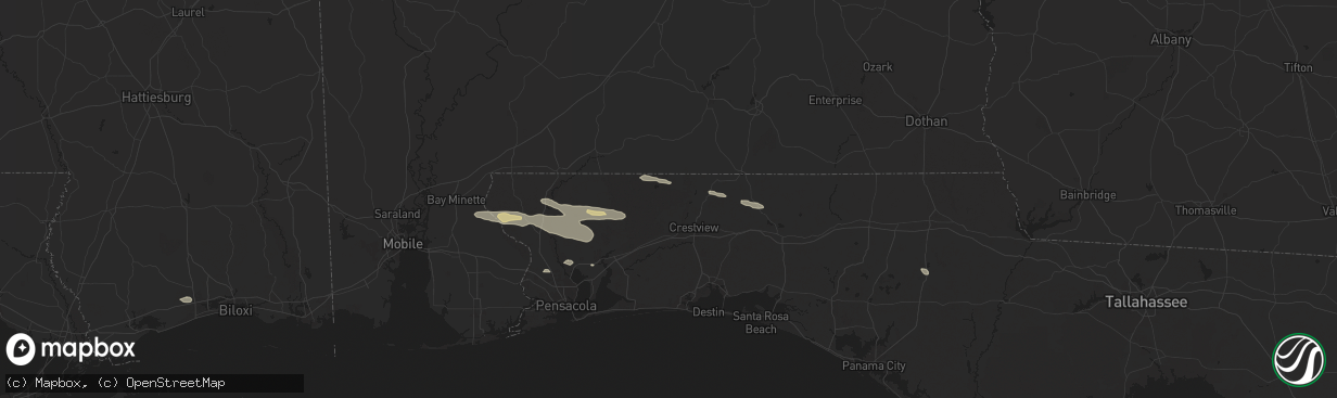 Hail map in Baker, FL on May 10, 2024