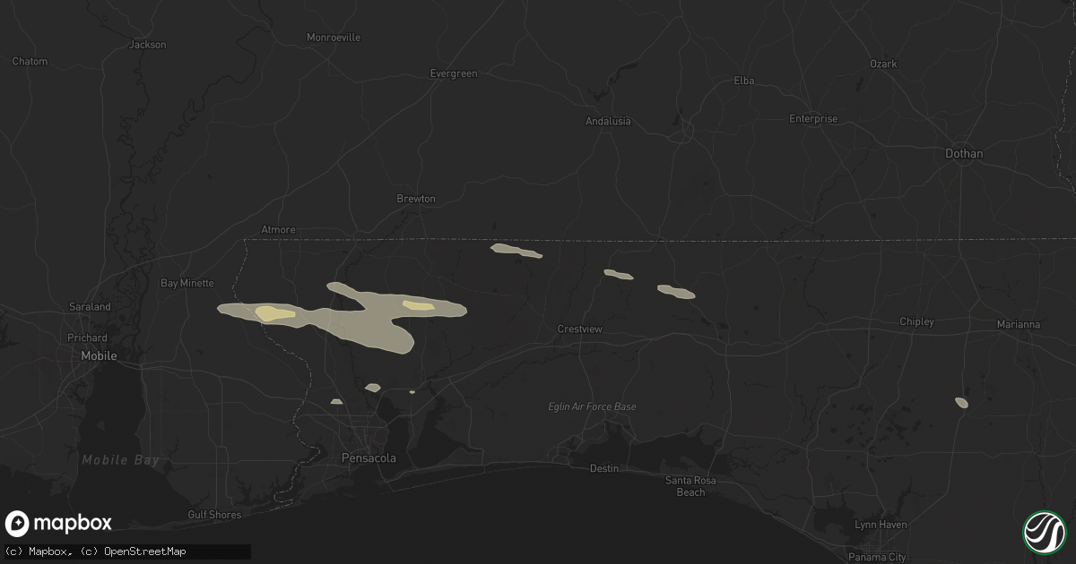 Hail map in Baker, FL on May 10, 2024