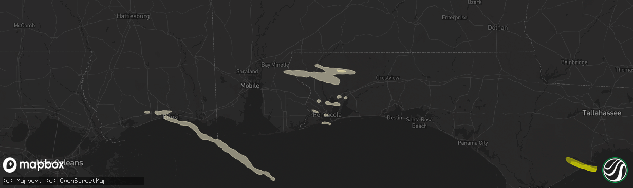 Hail map in Cantonment, FL on May 10, 2024