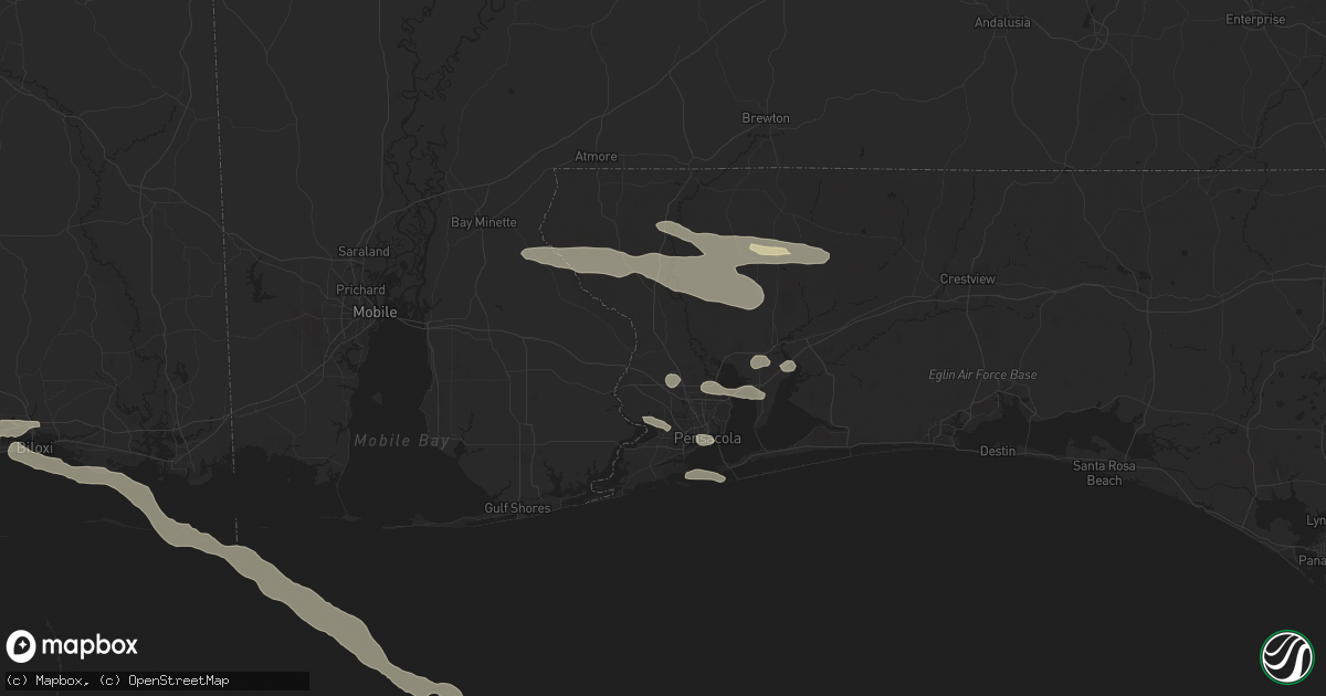 Hail map in Cantonment, FL on May 10, 2024