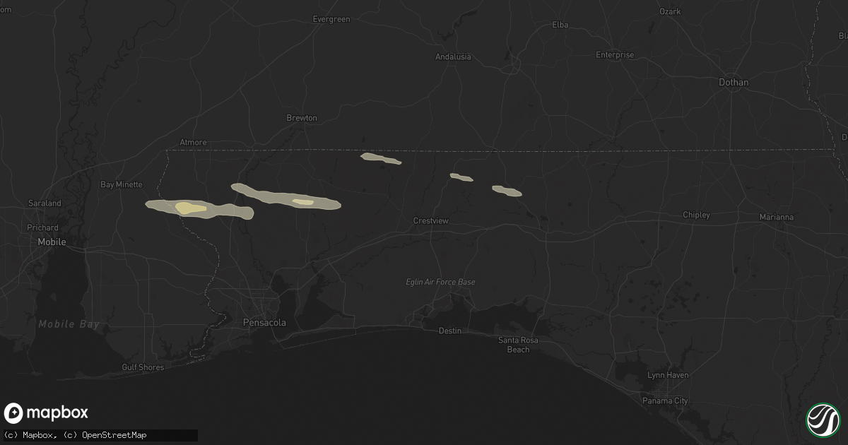 Hail map in Crestview, FL on May 10, 2024