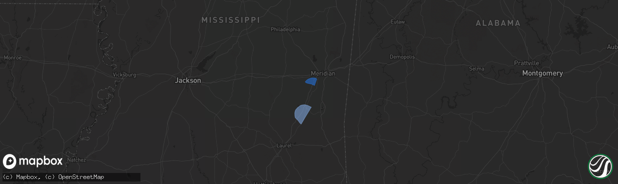 Hail map in Enterprise, MS on May 10, 2024