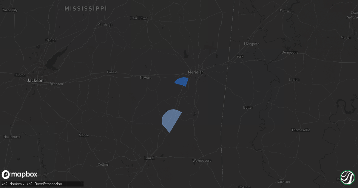 Hail map in Enterprise, MS on May 10, 2024
