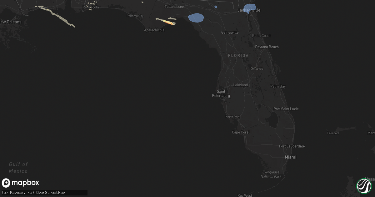 Hail map in Florida on May 10, 2024