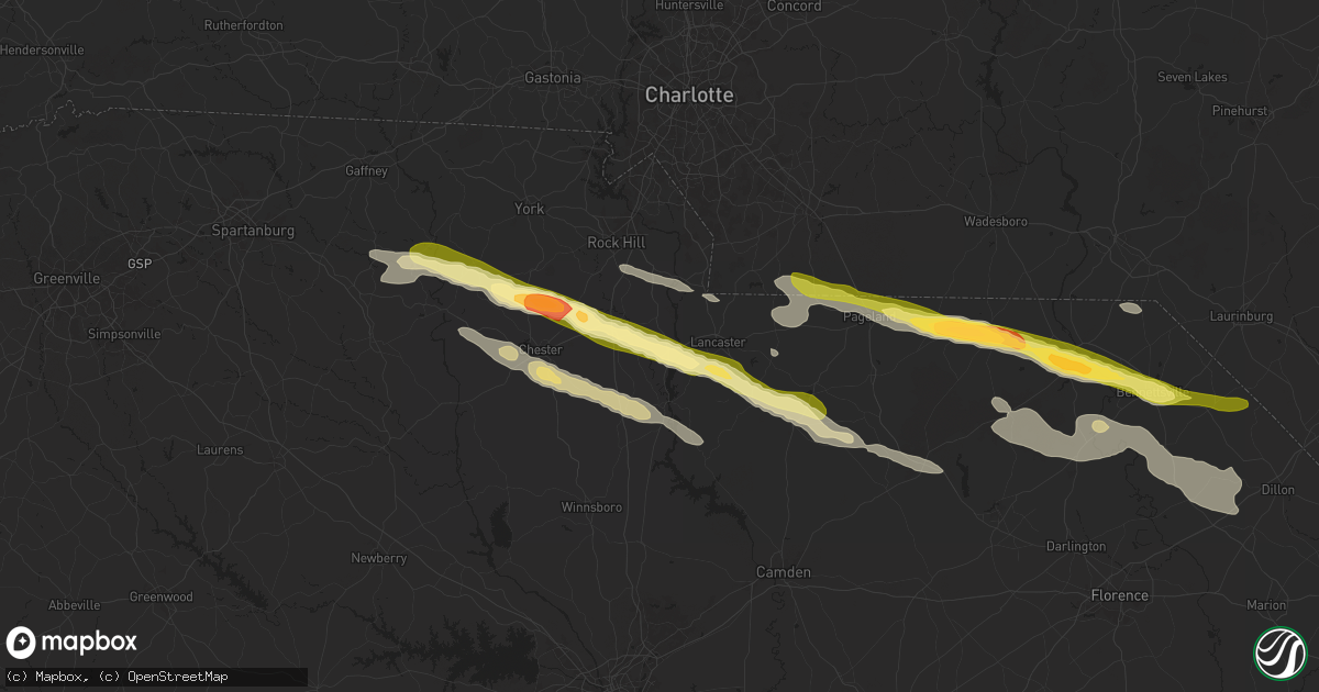Hail map in Fort Lawn, SC on May 10, 2024