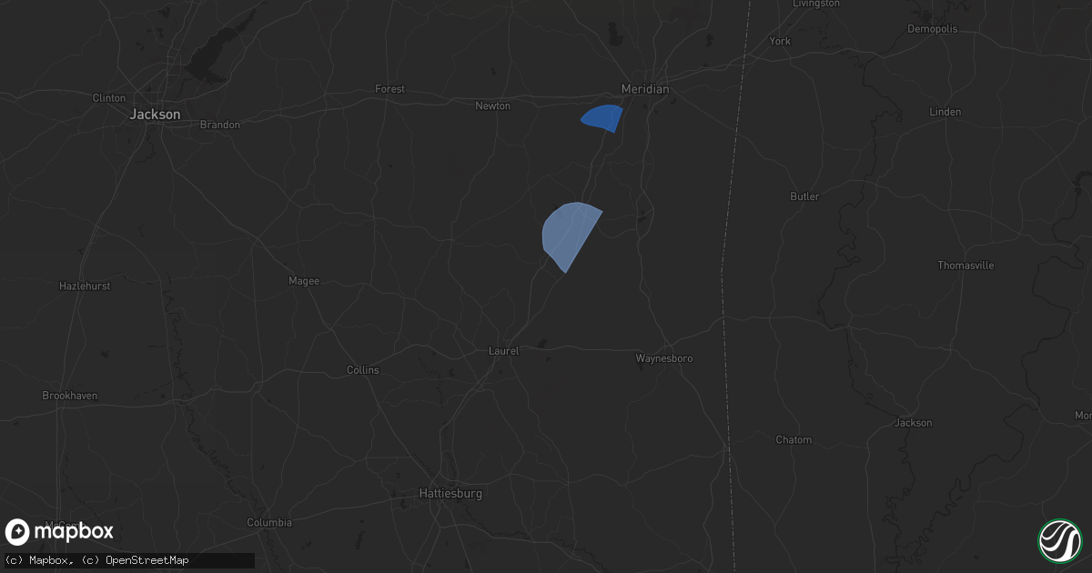 Hail map in Heidelberg, MS on May 10, 2024