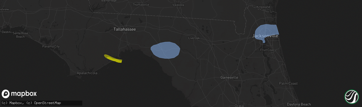 Hail map in Mayo, FL on May 10, 2024