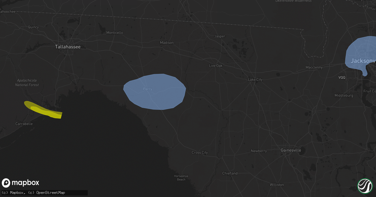 Hail map in Mayo, FL on May 10, 2024
