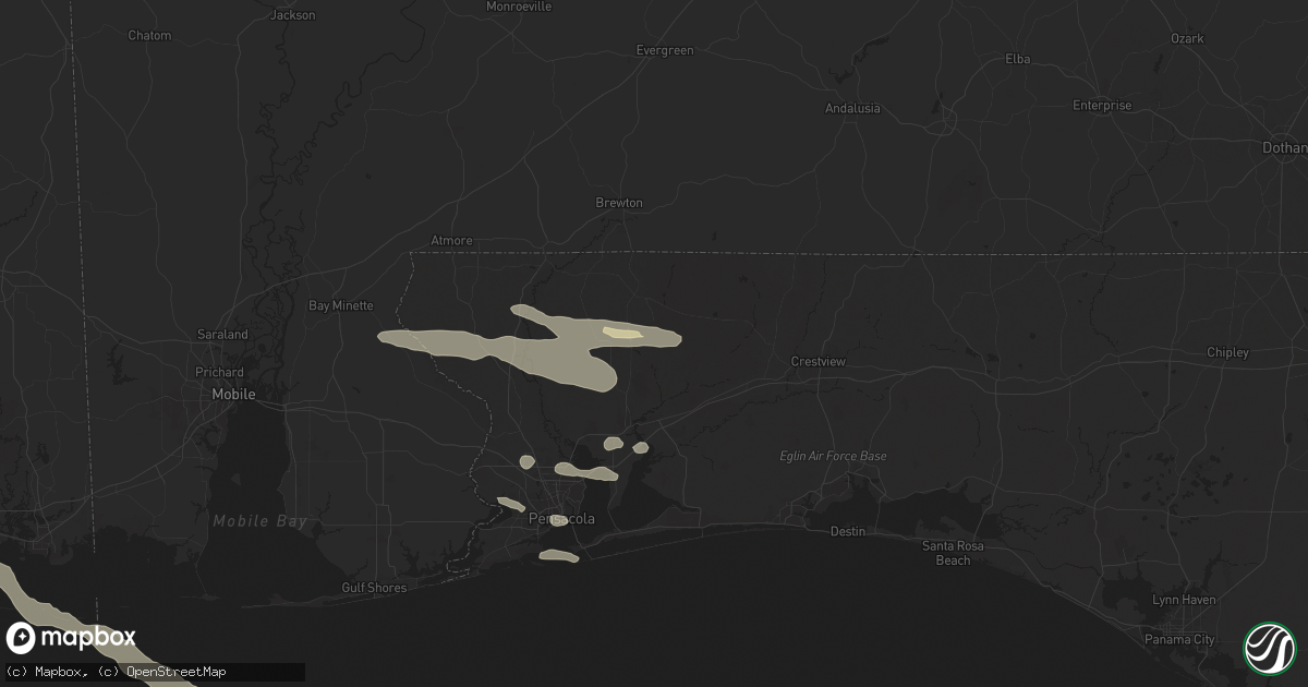 Hail map in Milton, FL on May 10, 2024