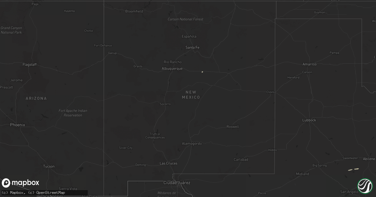 Hail map in New Mexico on May 10, 2024