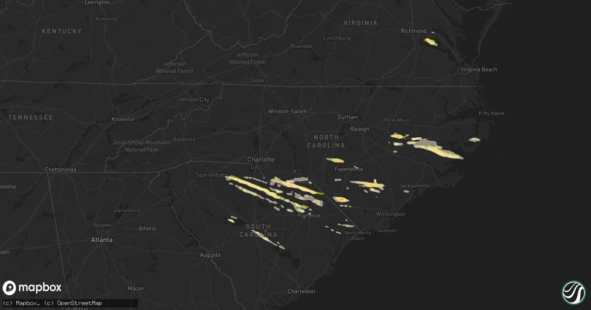 Hail map in North Carolina on May 10, 2024