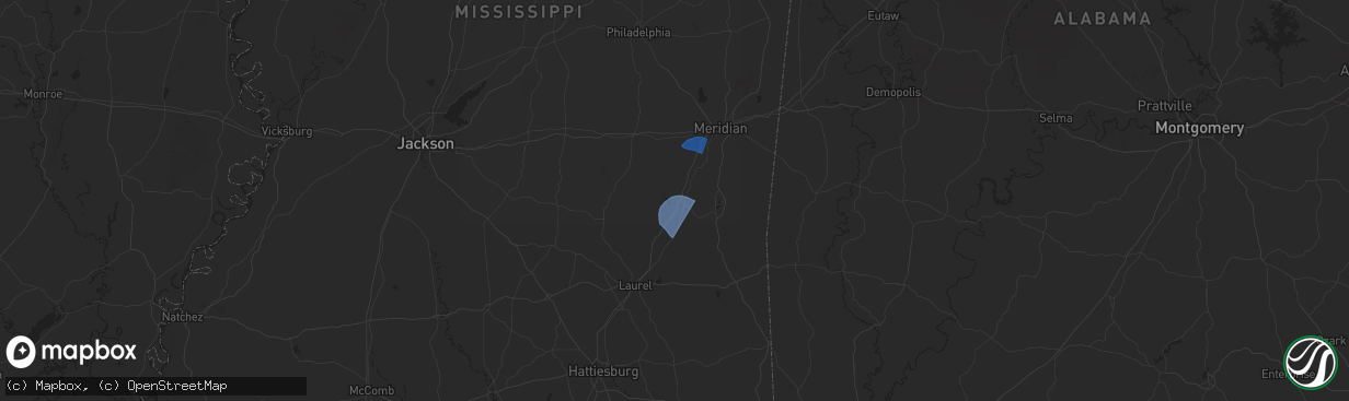 Hail map in Pachuta, MS on May 10, 2024