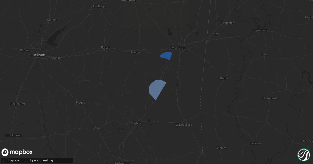 Hail map in Pachuta, MS on May 10, 2024
