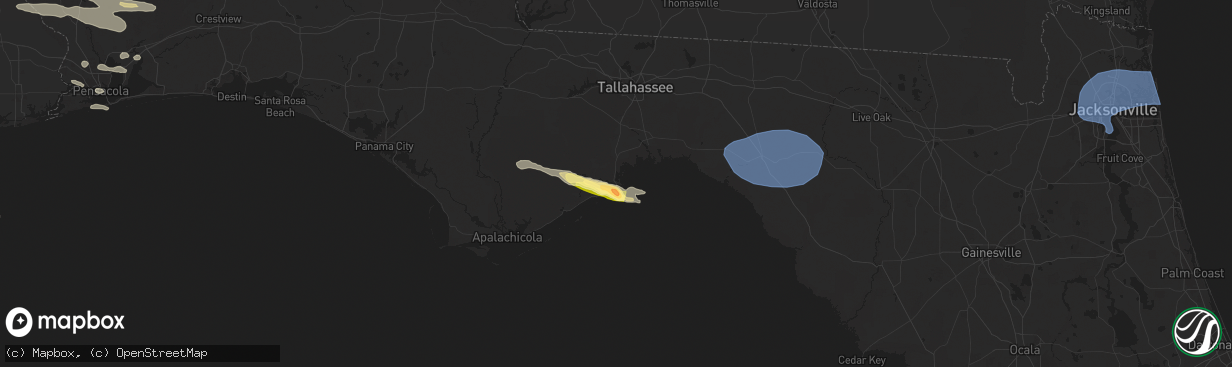 Hail map in Panacea, FL on May 10, 2024