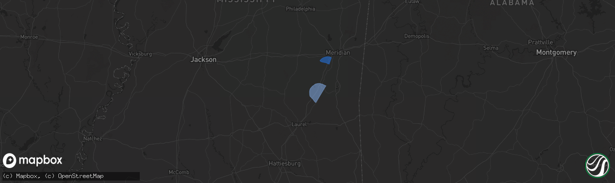 Hail map in Paulding, MS on May 10, 2024