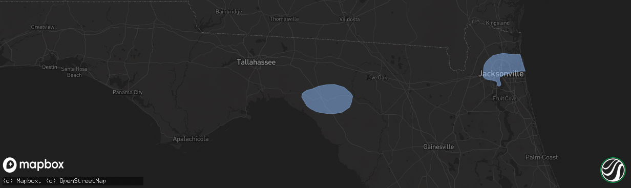 Hail map in Perry, FL on May 10, 2024