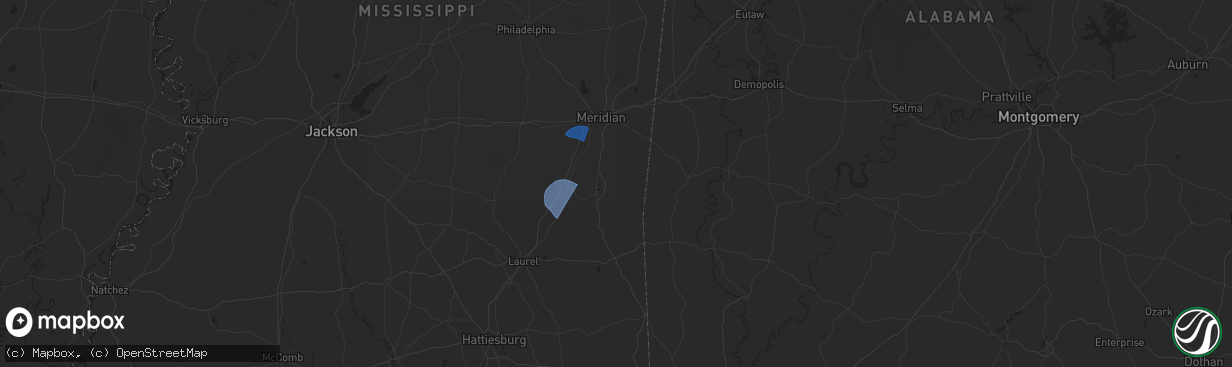 Hail map in Quitman, MS on May 10, 2024