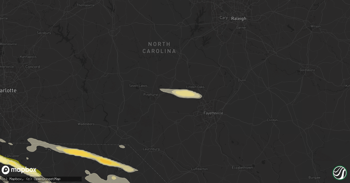 Hail map in Vass, NC on May 10, 2024