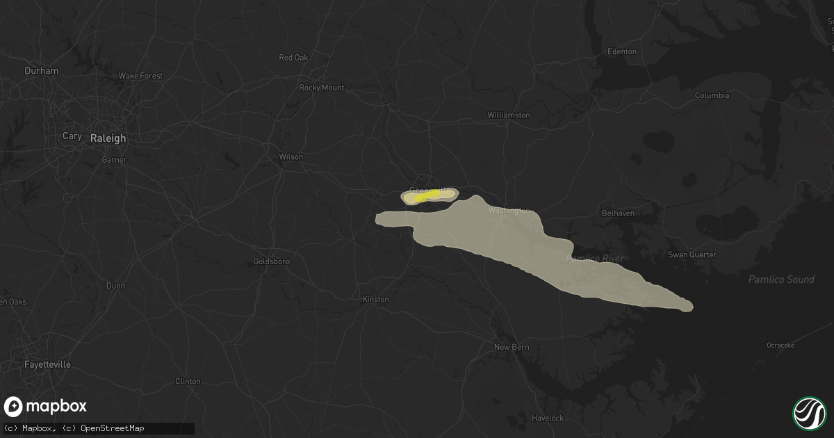 Hail map in Winterville, NC on May 10, 2024