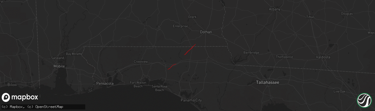 Hail map in Bonifay, FL on May 10, 2025