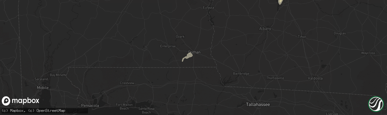 Hail map in Dothan, AL on May 10, 2025