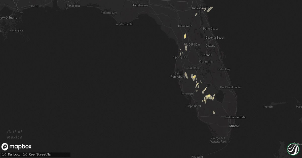 Hail map in Florida on May 10, 2025