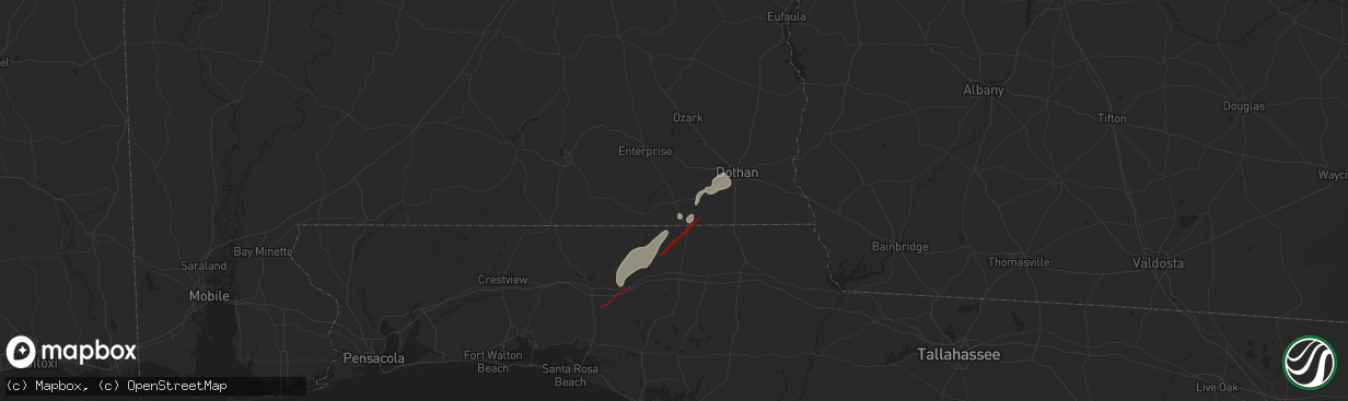 Hail map in Hartford, AL on May 10, 2025