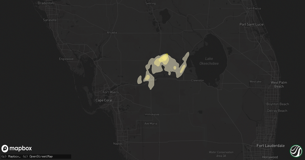 Hail map in Labelle, FL on May 10, 2025