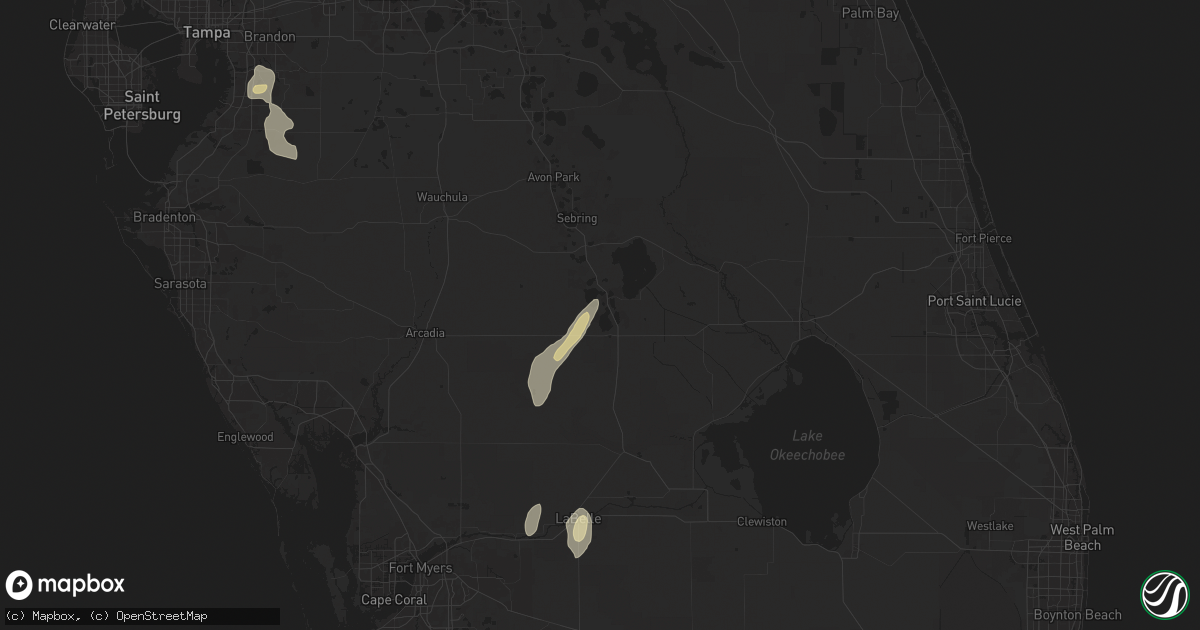 Hail map in Lake Placid, FL on May 10, 2025