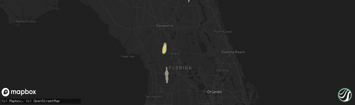 Hail map in Ocala, FL on May 10, 2025